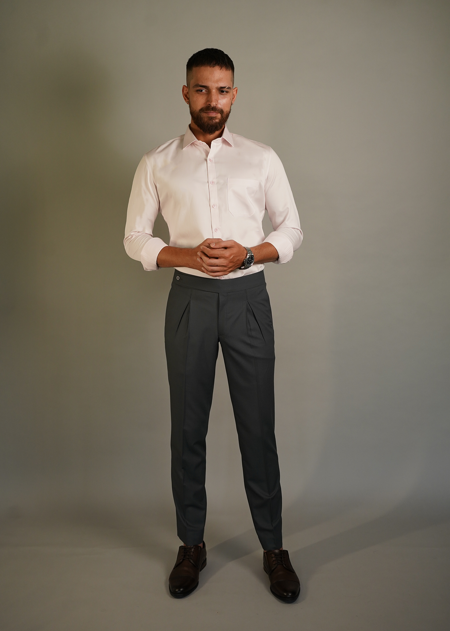 Light pink cotton formal shirt