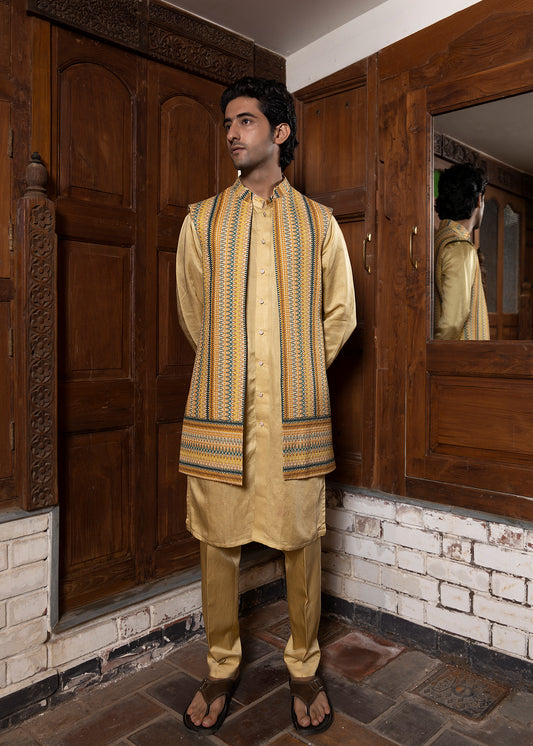Sequin Thread Work Shrug with Kurta Set - Sahara