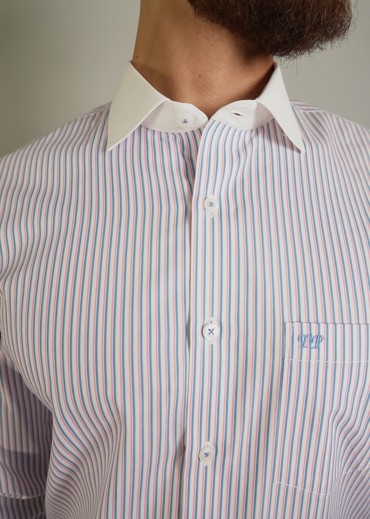 Pink and Blue striped shirt